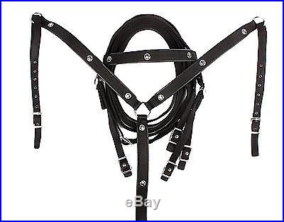 New 16 17 18 Western Black Show Trail Horse Saddle Synthetic Cordura Free Tack