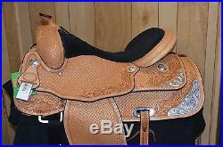 New Billy Cook Travis County Silver Show Saddle 16 inch seat