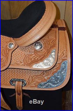 New Billy Cook Travis County Silver Show Saddle 16 inch seat