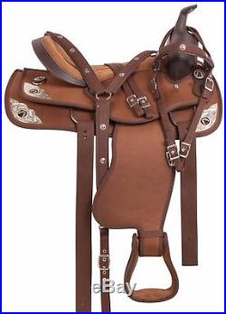 New Brown Cordura Western Pleasure Trail Horse Saddle Tack 14 15 16 17 18