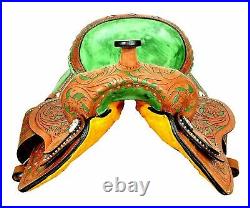 New Genuine Leather Western Horse Saddle With Free Tack (Seat Size 10-18.5)