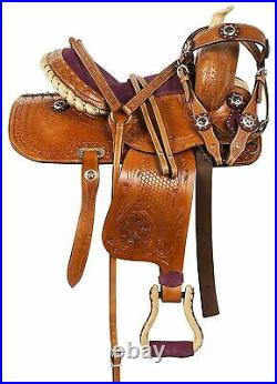 New Genuine Leather Western Horse Tack Saddle Seat Size- 10-18.5 Free Shipping