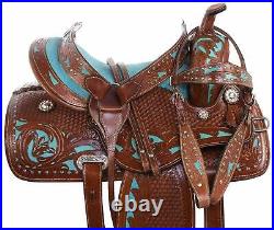 New Leather Western Horse Tack Saddle With Set Size-10-18.5 Free Shipping