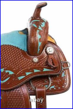New Leather Western Horse Tack Saddle With Set Size-10-18.5 Free Shipping