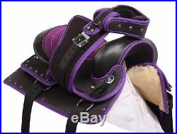 New Purple Crystal Synthetic Western Youth Kids Pony Saddle Tack Pad 10 12