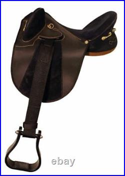 New Synthetic Suede Stock Saddle Australian Stock Saddle Without Horn Size- 17