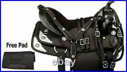 New Synthetic Western Barrel Racing Horse Tack Saddle With Free Shipping