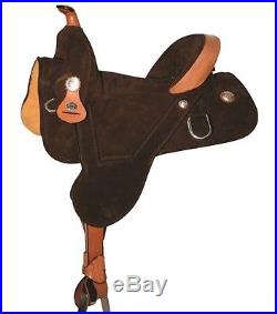 New Western Treeless Non Leather Saddle Equestrian Tack with free girth