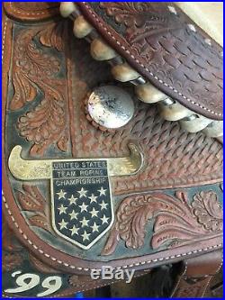 No Reserve! Jim Taylor 16 Roping incentive 1999 saddle
