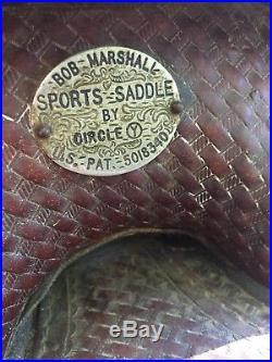 Old Bob Marshall Treeless 12 Kids Sized Barrel Racer Saddle