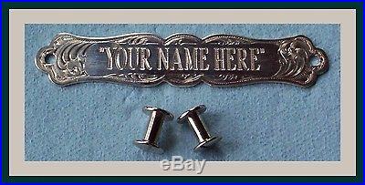 PERSONALIZED ENGRAVED SILVER WESTERN HALTER PLATE W HORSE TACK BRIDLE SADDLE
