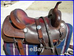 Piland Custom Cutting Saddle 16 1/2 used. With extras