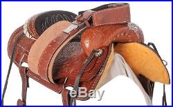 Pleasure Trail Western Ranch Roping Work Leather Horse Saddle Tack 15 16