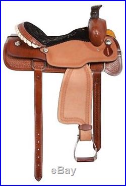 Premium 15 Western Ranch Roping Roper Cowboy Horse Leather Saddle Tack