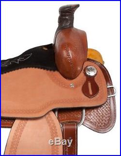 Premium 15 Western Ranch Roping Roper Cowboy Horse Leather Saddle Tack