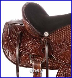 Premium Heavy Duty Wade Tree Roping Ranch Work Western Leather Horse Saddle