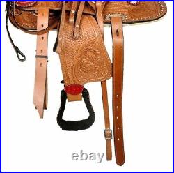 Premium Leather Miniature Western Barrel Racing Horse Saddles and tack Set Free