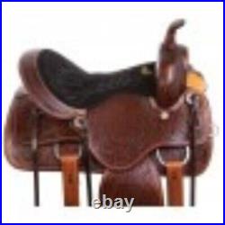 Premium Leather Western Barrel Racing Horse Saddle Tack Set Size 11 to 12