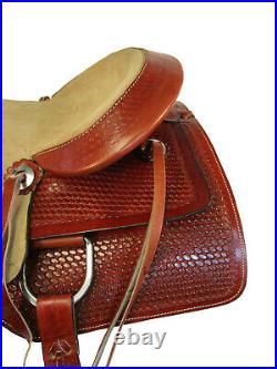 Premium Leather Western Horse Pleasure Trail 16 17 Roping Team Ranch Saddle Tack