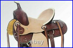 Premium Leather Western Horse Tack Saddle All Size 10-19 Free Shipping
