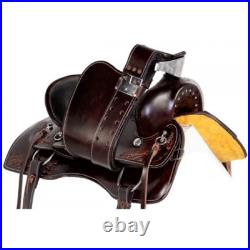 Premium Leather Western Pleasure Trail Horse Saddle Comfort Size 10 to18 inch