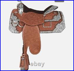 Premium leather western show saddle