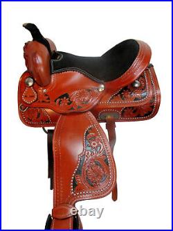 Pro Western Horse Saddle Pleasure Trail Used Tooled Leather Tack Set 15 16 17