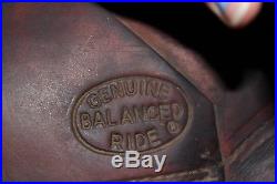 RARE Fallis Balanced Ride Saddle 15 Seat Western Gaited Trail vintage Original