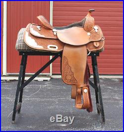 REAL Billy Cook 16 Wide QHB Western Show Saddle Pleasure Reiner Silver LightOil