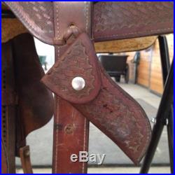 Roo Hide Western Horse Saddle. Cowhorse, Reining, Cutting, Trail, Penning. 15.5