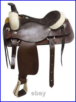 Roper Pleasure Style Saddle Padded Suede Leather Seat 16? 17? By DAZZLER STORE
