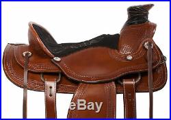 Roping Saddle 16 17 Ranch Work Roper Pleasure Trail Riding Western Horse Tack