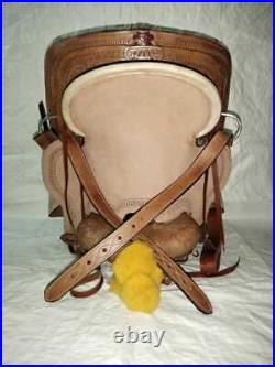 Rough Out Leather Hand carved Roper Ranch Western Saddle All Size 10-18.5 F/S