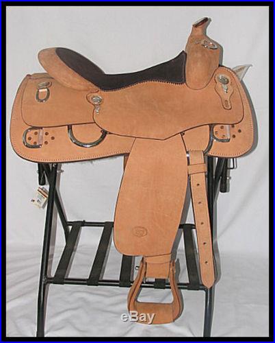 Royal King Roughout Training Saddle 15.5 Suede Seat Veri Flex Tree