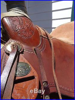SILVER ROYAL USED WESTERN 13 YOUTH WADE SADDLE RANCH TRIAL ROPING CONCHOS