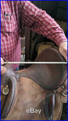 SYD HILL AUSSIE cowboy SADDLE WithHORN 14.5 INCH SEAT CONDITION