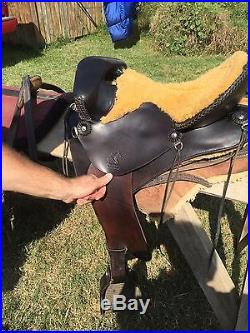Synergist Used 16 Endurance Pleasure Trail All Around Leather Horse Saddle