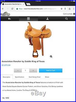 Saddle King of Texas Ranch Saddle 16