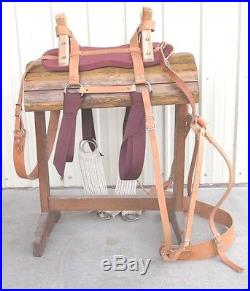 Sawbuck Pack Saddle with Nylon Latigos Double Rigging Horse or Mule Packing