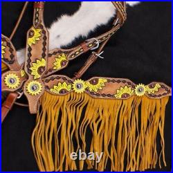 Showman Hand Painted Sunflower Brow Band Headstall And Breast Collar Set With