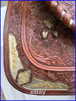 Silver Royal/Circle Y 15 1/2 FQHB Western Saddle w Jewelers Bronze