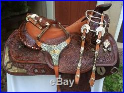 Silver Royal/Circle Y 15.5-16 FQHB Fancy Western Saddle ShowithPleasure Outfit