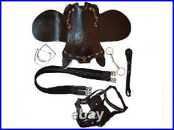 Synthetic Leather Horse Saddle With Accessories