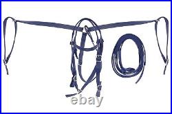 Synthetic Western Adult Barrel Racing Horse Saddle Tack Set Size 14 to 18 Seat