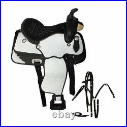 Synthetic Western Barrel Racing Horse Saddle Tack Set All Size Free Shipping