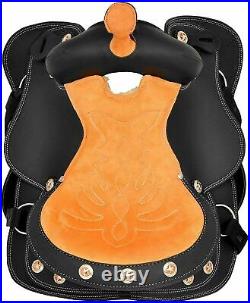 Synthetic Western Barrel Racing Horse Saddle Tack Size 10 to 18 Free Shipping