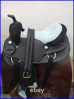 Synthetic Western Barrel Racing Trail Horse Tack Saddle All Size With Free Ship