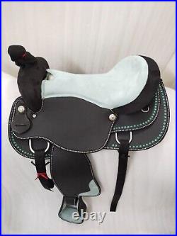 Synthetic Western Barrel Racing Trail Horse Tack Saddle All Size With Free Ship