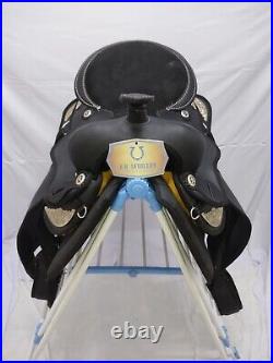 Synthetic Western Horse Saddle Barrel Racing with Matching Tack
