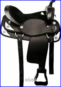 Synthetic Western Pleasure/Trail Adult Barrel Racing Horse Riding Saddle Tack